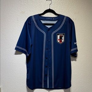 Japan Blue Baseball Jersey Japan Football Association - purchased in Tokyo